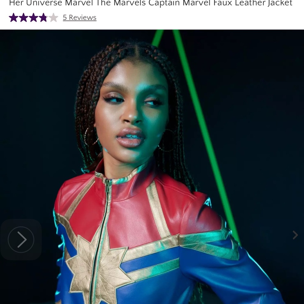 Her Universe Marvel Star Faux Leather Jacket